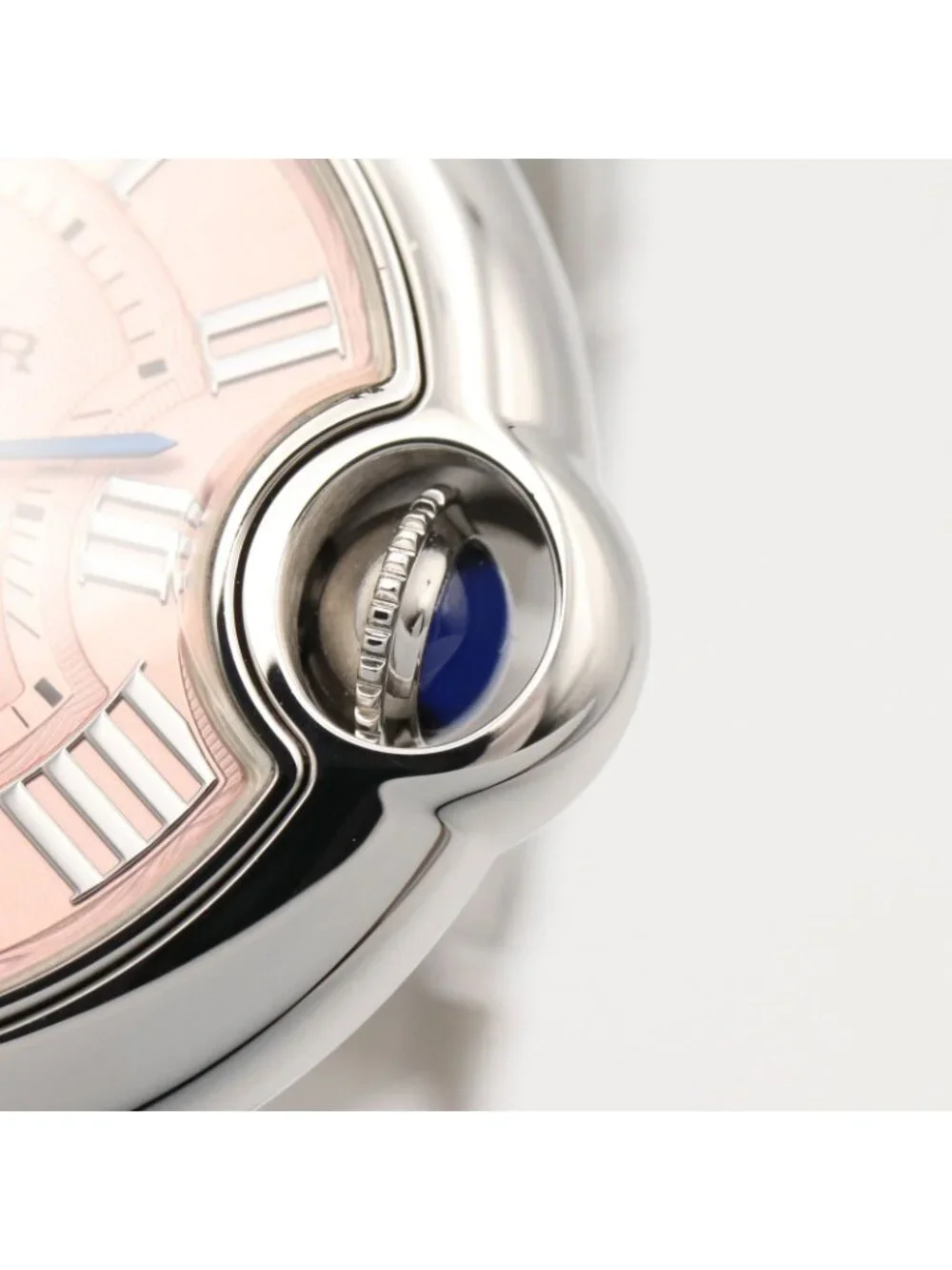 Cartier Watch Baron Blue 33 Pink Stainless Steel